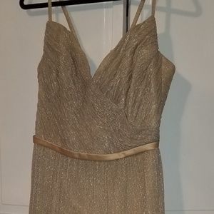 Gold Dress with Slit